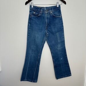 Levis Orange Tab 517 Jeans Womens 28 Blue Good Vintage High Rise Slim Flare